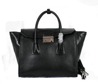 2014 Prada original leather tote bag BN2619 black - Click Image to Close